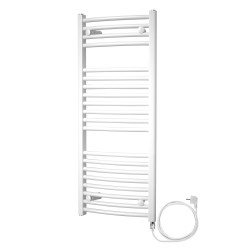 Mereo Vykurovací rebrík oblý 450x1330 mm, biely, elektrický (MT32E)