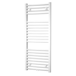 Mereo Vykurovací rebrík, rovný, 600x1330 mm, biely, stredové pripojenie (MT12S)