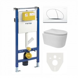 MEREO - WC komplet pre sádrokartón s príslušenstvom (MM02SETRA)