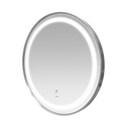 Mereo Zrcadlo kulaté pr. 600 mm, LED osvetlenie, pískované medzikruží (CN167S)