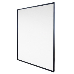 Mereo Zrkadlo hranaté, 60x80 cm, čierny rám, inštalácia iba na výšku (CN181V)