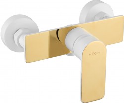 MEXEN - Alfa sprchová batéria, biela/zlatá (745740-25)
