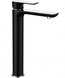 MEXEN - Alfa umývadlová batéria vysoká, čierna/chróm (745710-71)