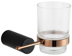 MEXEN - Aron držiak poháre, čierna / ružové zlato (7088138-67)