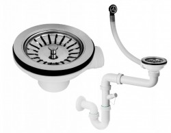 MEXEN - Automatický drezový sifón na 1 misku, nerez (66901-00)