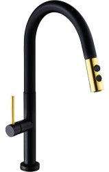 MEXEN - Ava drezová batéria, čierna / zlatá (672800-75)