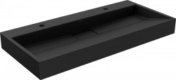MEXEN - Ava umývadlo na dosku liaty mramor 2/O 100 x 46, čierna (23011072)