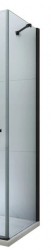 MEXEN - Bočná stěna pre-Roma, Lima 100x190 cm 6mm čierne, transparent (850-100-000-70-00)