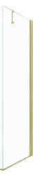 MEXEN - Bočná stena pre-Roma, Lima 90x190 cm 6mm zlatá, transparent (850-090-000-50-00)