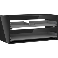 MEXEN - Box-A skrinka pre umývadlo 100, 2 zásuvky, čierna lesk (91AX0-1000-470-2-70)