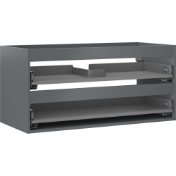 MEXEN - Box-A skrinka pre umývadlo 100, 2 zásuvky, grafit mat (91AX0-1000-470-2-66)