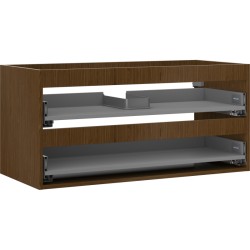 MEXEN - Box-A skrinka pre umývadlo 100, 2 zásuvky, orech (91AX0-1000-470-2-86)