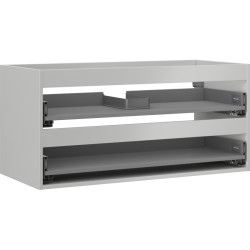 MEXEN - Box-A skrinka pre umývadlo 100, 2 zásuvky, sivý mat (91AX0-1000-470-2-62)