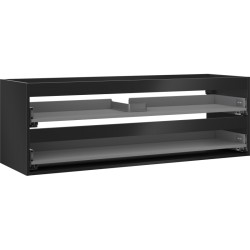 MEXEN - Box-A skrinka pre umývadlo 140, 2 zásuvky, čierna mat (91AX0-1400-470-2-71)