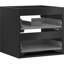 MEXEN - Box-A skrinka pre umývadlo 50, 2 zásuvky, čierna mat (91AX0-0500-470-2-71)