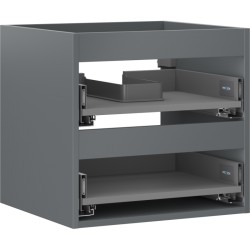 MEXEN - Box-A skrinka pre umývadlo 50, 2 zásuvky, grafit mat (91AX0-0500-470-2-66)