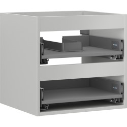 MEXEN - Box-A skrinka pre umývadlo 50, 2 zásuvky, sivý mat (91AX0-0500-470-2-62)