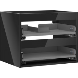 MEXEN - Box-A skrinka pre umývadlo 60, 2 zásuvky, čierna lesk (91AX0-0600-470-2-70)