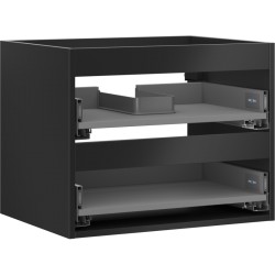 MEXEN - Box-A skrinka pre umývadlo 60, 2 zásuvky, čierna mat (91AX0-0600-470-2-71)