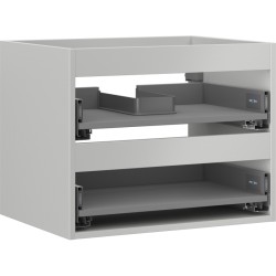 MEXEN - Box-A skrinka pre umývadlo 60, 2 zásuvky, sivý mat (91AX0-0600-470-2-62)