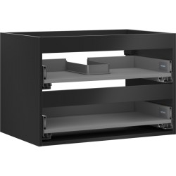 MEXEN - Box-A skrinka pre umývadlo 70, 2 zásuvky, čierna mat (91AX0-0700-470-2-71)