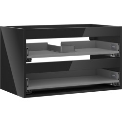 MEXEN - Box-A skrinka pre umývadlo 80, 2 zásuvky, čierna lesk (91AX0-0800-470-2-70)