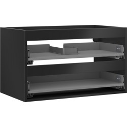 MEXEN - Box-A skrinka pre umývadlo 80, 2 zásuvky, čierna mat (91AX0-0800-470-2-71)