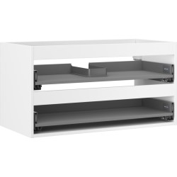 MEXEN - Box-A skrinka pre umývadlo 90, 2 zásuvky, biela mat (91AX0-0900-470-2-01)