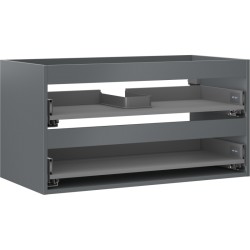 MEXEN - Box-A skrinka pre umývadlo 90, 2 zásuvky, grafit mat (91AX0-0900-470-2-66)