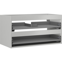 MEXEN - Box-A skrinka pre umývadlo 90, 2 zásuvky, sivý mat (91AX0-0900-470-2-62)