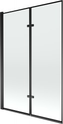 MEXEN - Castor vaňová zástena 2-krídlo 120 x 150, čierna vzor, čierna (892-120-002-70-70)