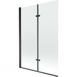 MEXEN - Castor vaňová zástena 2-krídlo 120 x 150, transparent, čierna (892-120-002-70-00)