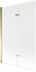 MEXEN - Castor vaňová zástena 2-krídlo 120x150, dekor, zlato (892-120-002-50-30)