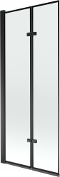 MEXEN - Castor vaňová zástena 2-krídlo 80 x 150, čierna vzor, čierna (892-080-002-70-70)
