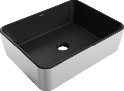 MEXEN - Catia umývadlo na dosku 48 x 37, čierna mat/strieborná (21314874)
