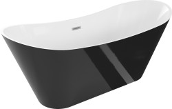 MEXEN - Celia vaňa voľne stojaca 170x75 cm, biela/čierna, sifón chróm (52331707575)