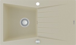 MEXEN - Cesar granitový drez 1 s odkvapkávačom 775x470 mm, béžová (6514771010-69)