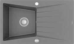 MEXEN - Cesar granitový drez 1 s odkvapkávačom 775x470 mm, sivá (6514771010-71)