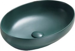 MEXEN - Cornelia umývadlo na dosku 50x36, tmavo zelená mat (21885047)