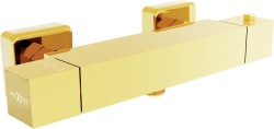 MEXEN - Cube termostatická sprchová batéria gold 77200-50