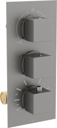 MEXEN - Cube termostatiská batérie sprcha / vaňa 3-output grafit (77503-66)