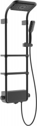MEXEN - Dazz nástenný sprchový set s dažďovou sprchou a batériou, čierna (78107-70)