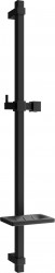 MEXEN - DQ Posuvný držiak sprchy s mydlovničkou, 80 cm, čierna (79381-70)