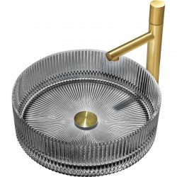 MEXEN - Eiva sklenené umývadlo na dosku 39 x 39, čierna (24163970)