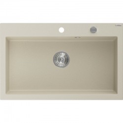 MEXEN - Elix granitový drez 1-miska 800 x 500 mm, béžový, sifón chróm (6527801005-69)