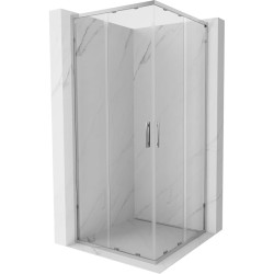 MEXEN - Exo štvorcový posuvný sprchovací kút 85 x 85, transparent, chróm (8111-085-085-01-00)