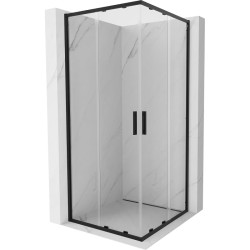 MEXEN - Exo štvorcový posuvný sprchovací kút 85 x 85, transparent, čierna (8111-085-085-70-00)
