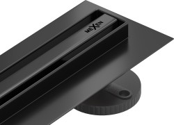 MEXEN - Flat 360 Slim podlahový žľab 60 cm otočný čierna (1741060)