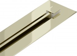 MEXEN - Flat 360° Super Slim podlahový žľab otočný 50, zlatý (1551050)
