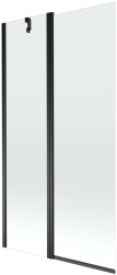 MEXEN - Flip vaňová zástena 1-krídlo 100 x 150 cm, transparent, čierna (894-100-101-70-00)